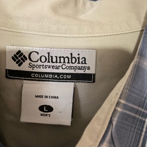 Columbia Blue Casual Button Down Shirt - Picture 8 of 8